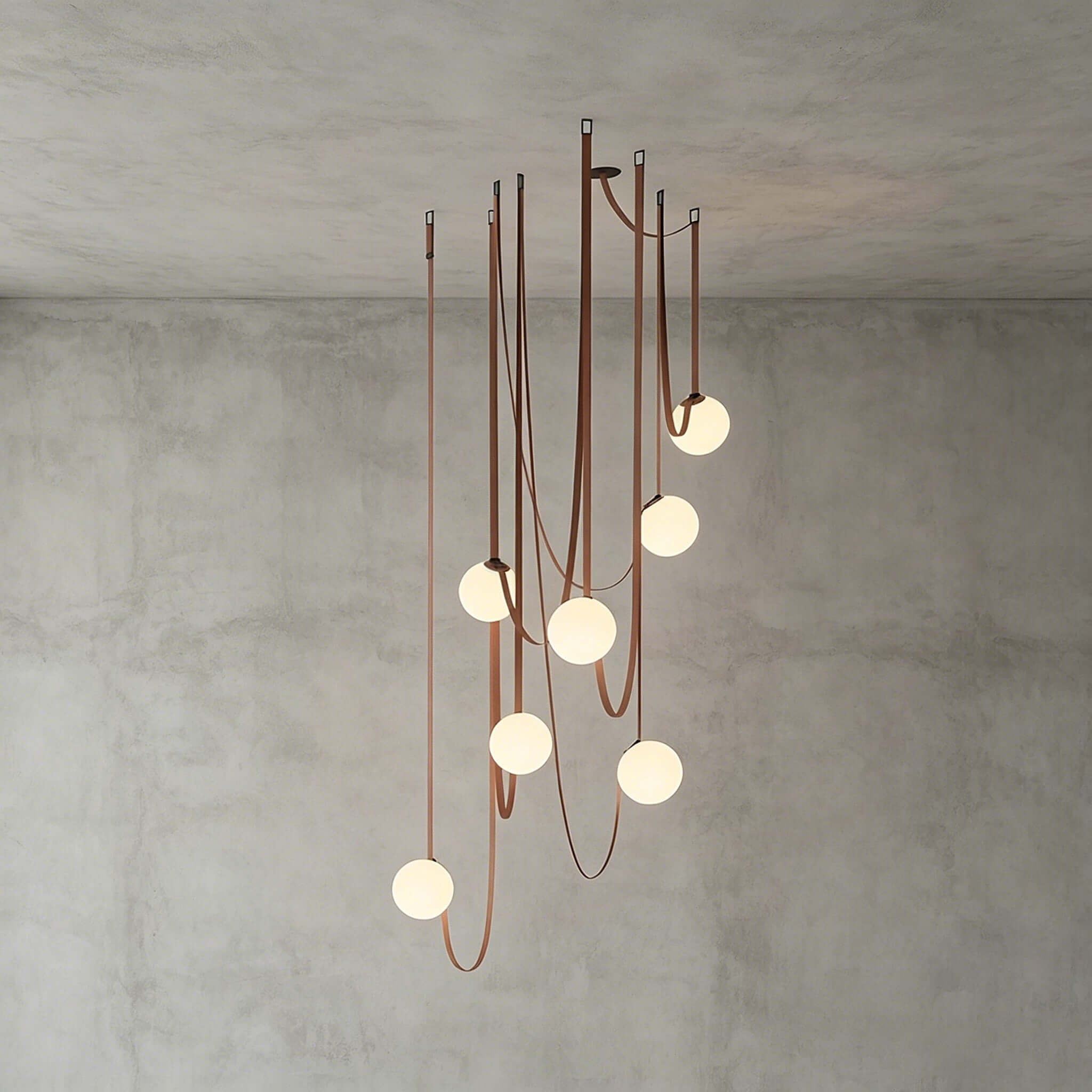 Lustre LED moderne à lumières en cascade pour le salon