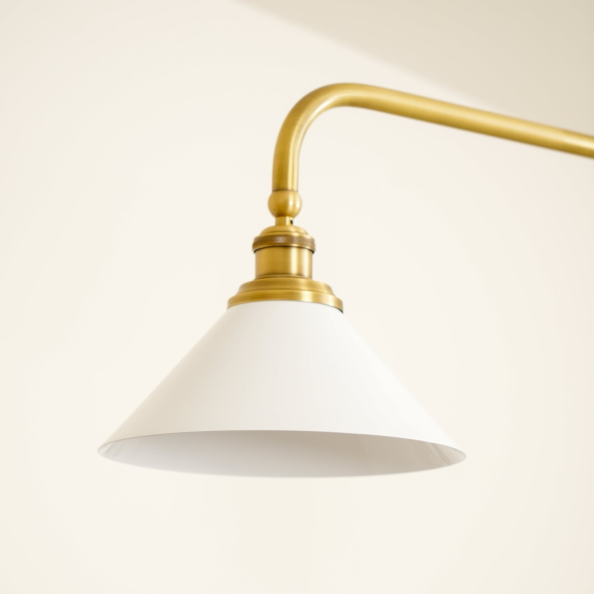 Brass Swing Arm Double Pendant Light