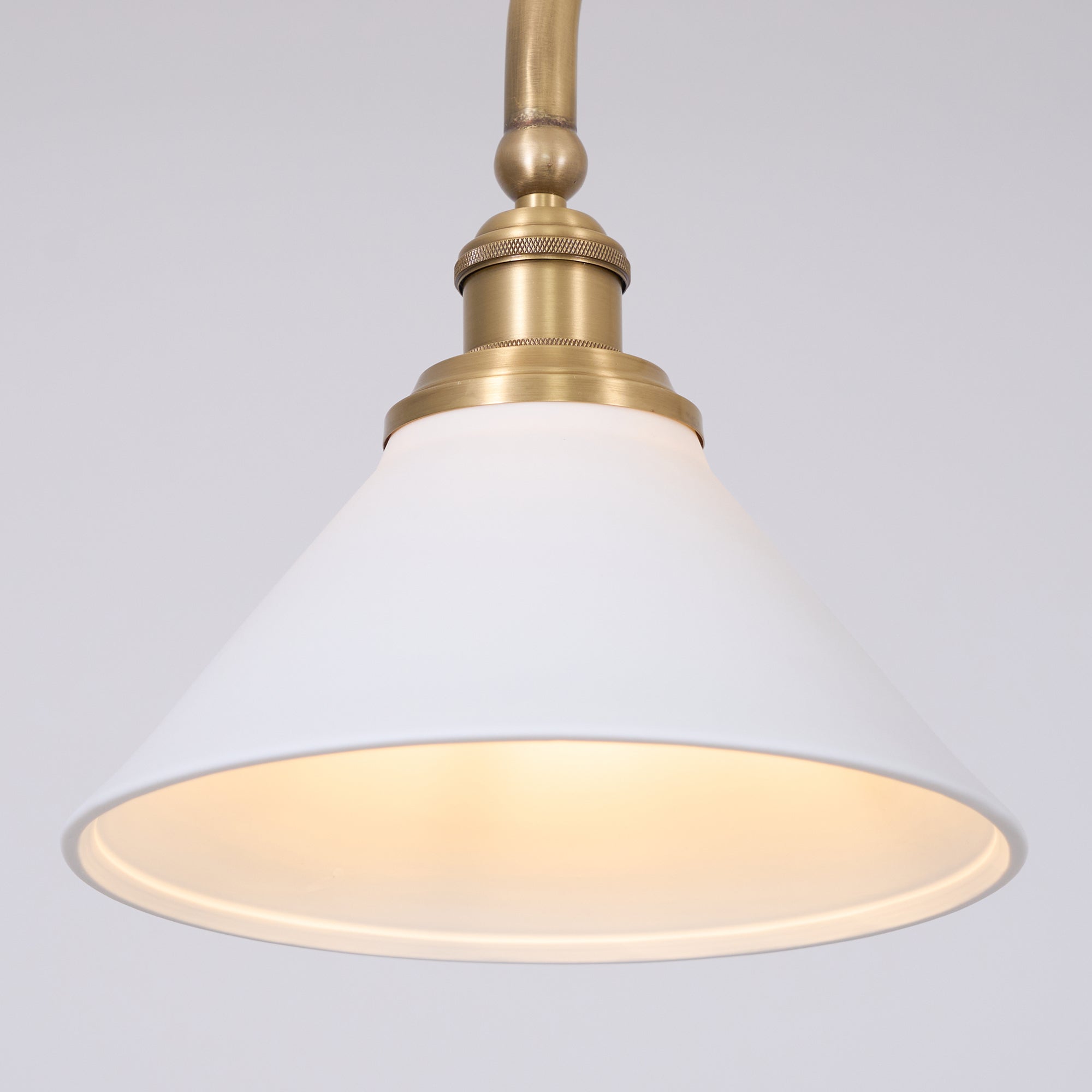 Brass Swing Arm Double Pendant Light