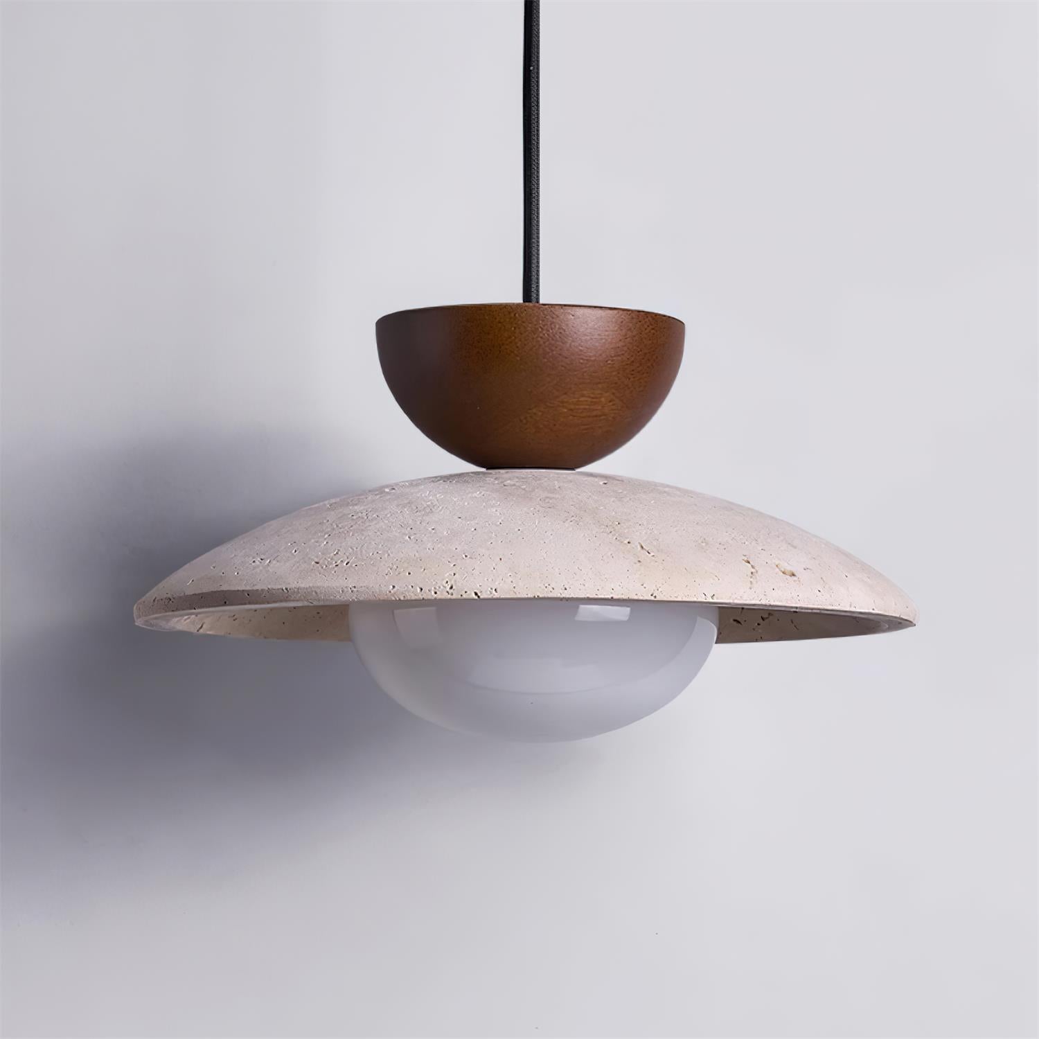 Travertine Dome Pendant Light
