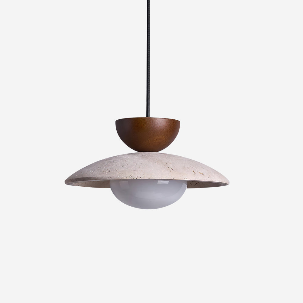 Travertine Dome Pendant Light