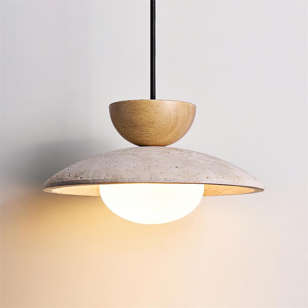 Travertine Dome Pendant Light