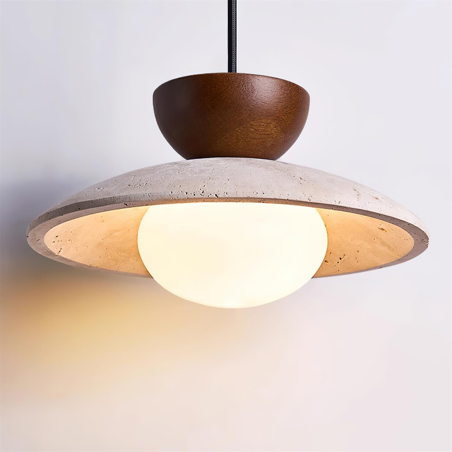 Travertine Dome Pendant Light