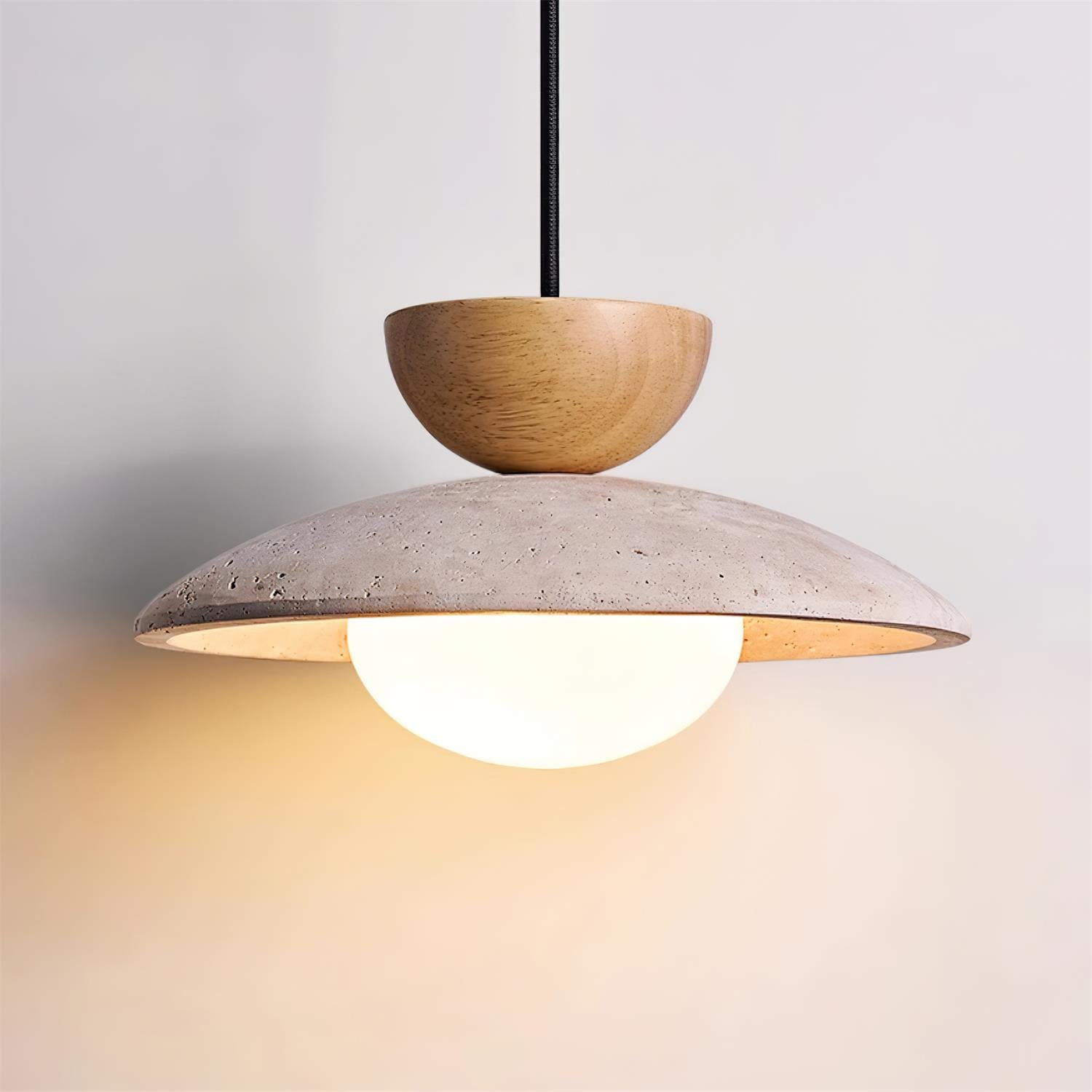 Travertine Dome Pendant Light