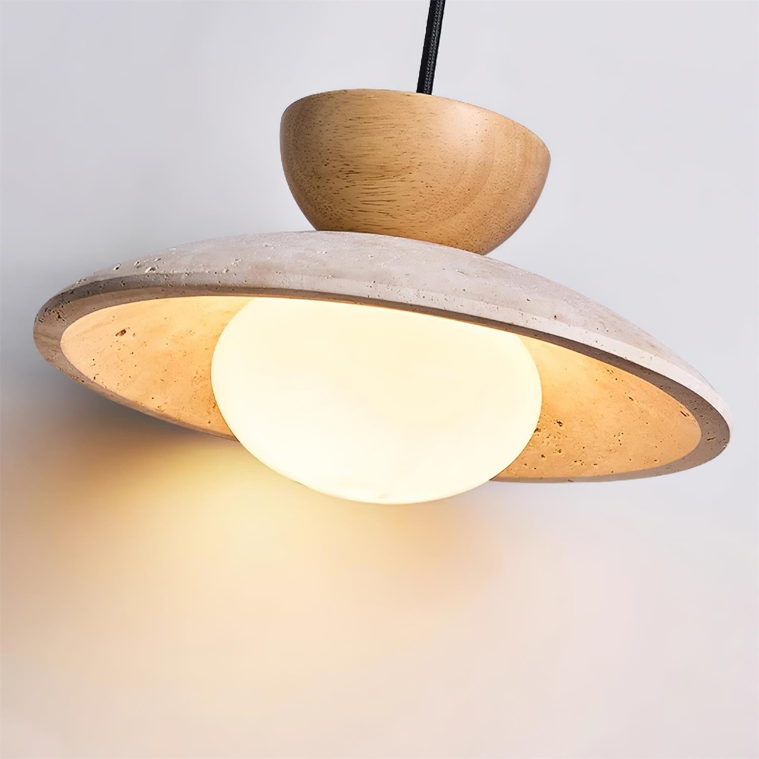 Travertine Dome Pendant Light