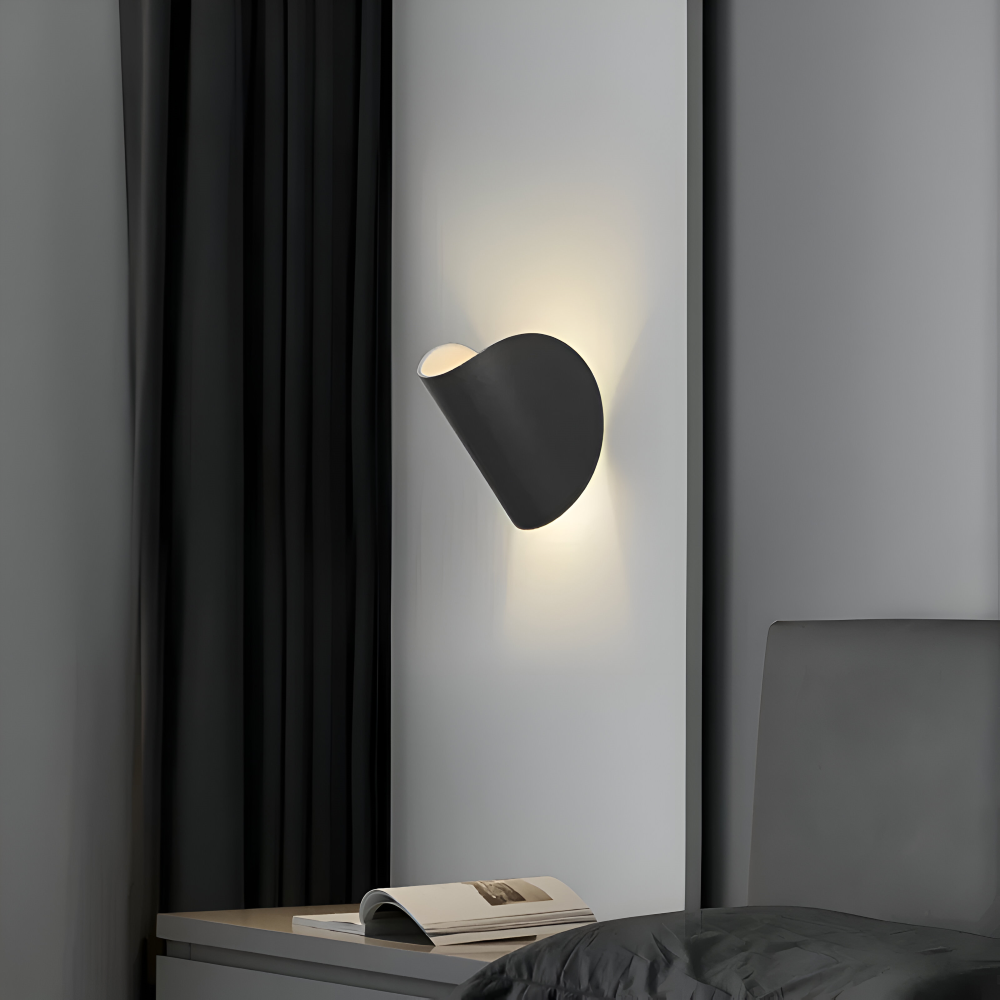 Modern Rotatable Curved Metal Wall Lamp