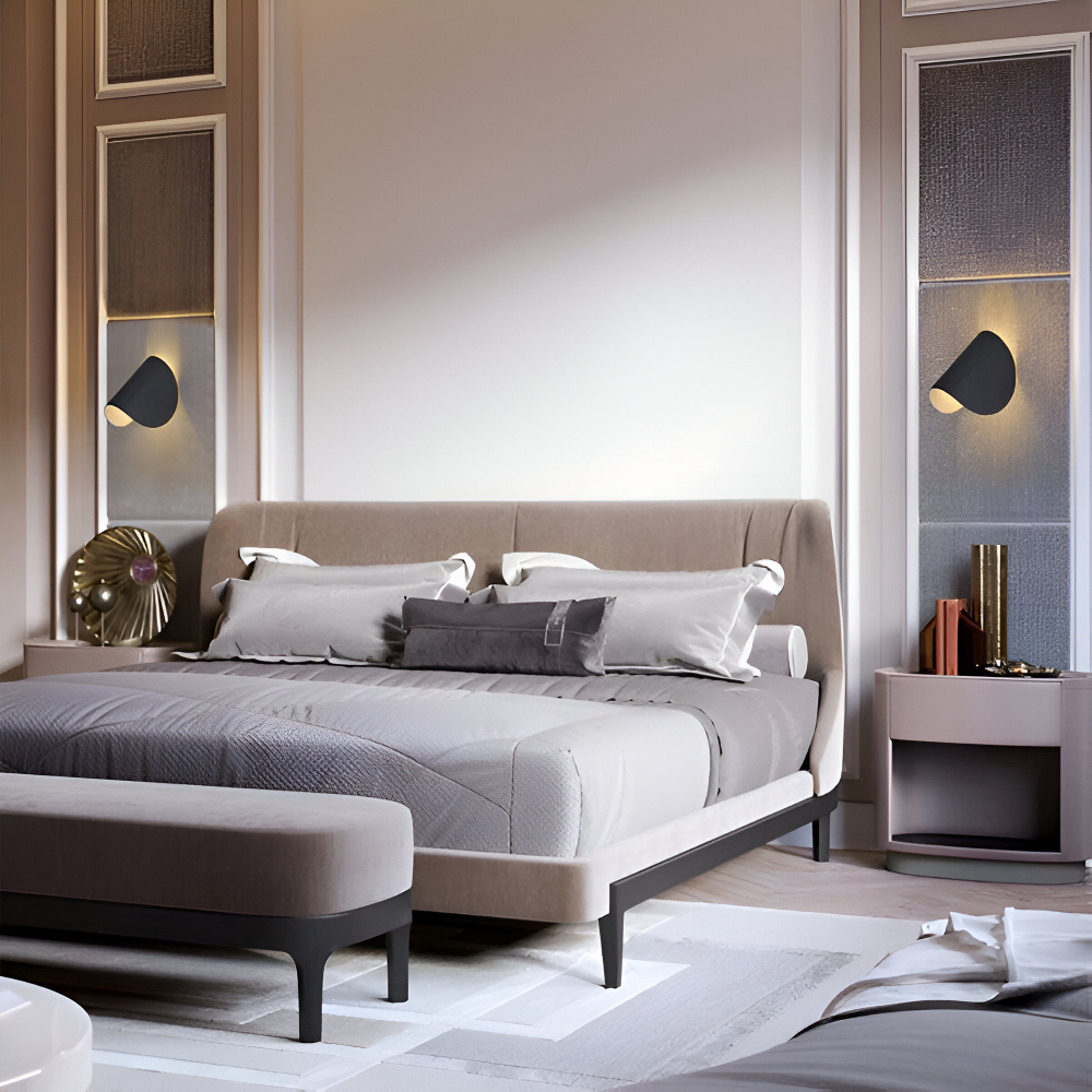 Modern Rotatable Curved Metal Wall Lamp