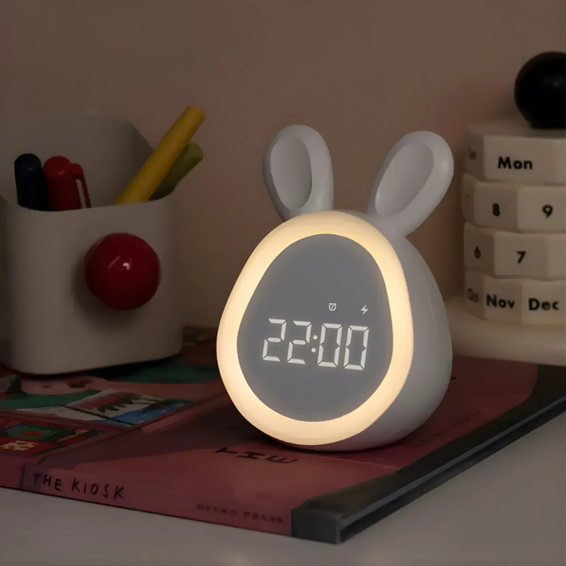Rabbit Digital Alarm Clock With Night Light