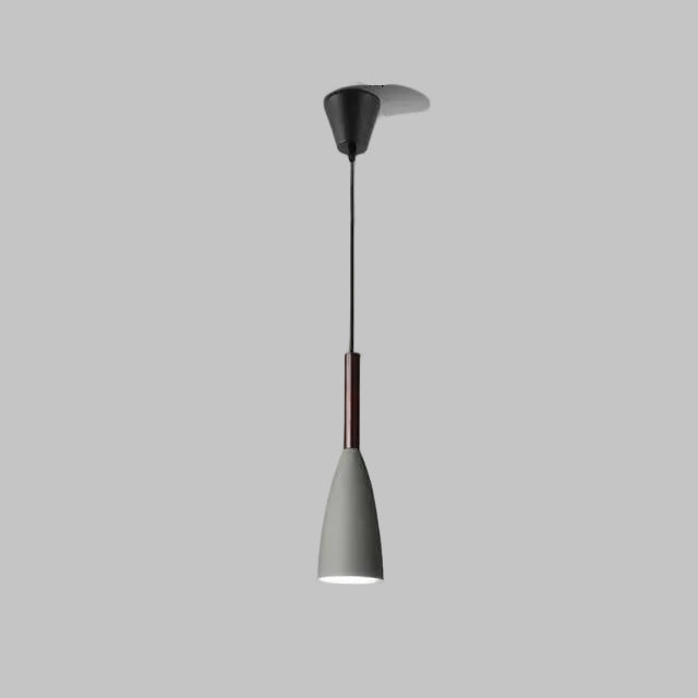 Three-Light Kitchen Ceiling Pendant with Tapered Metal Shades