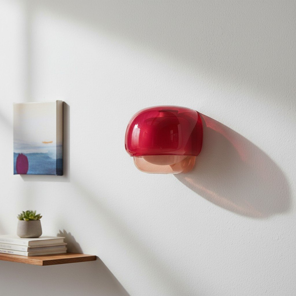 Vintage Bauhaus Glass Wall Lamp for Bedroom Hallway