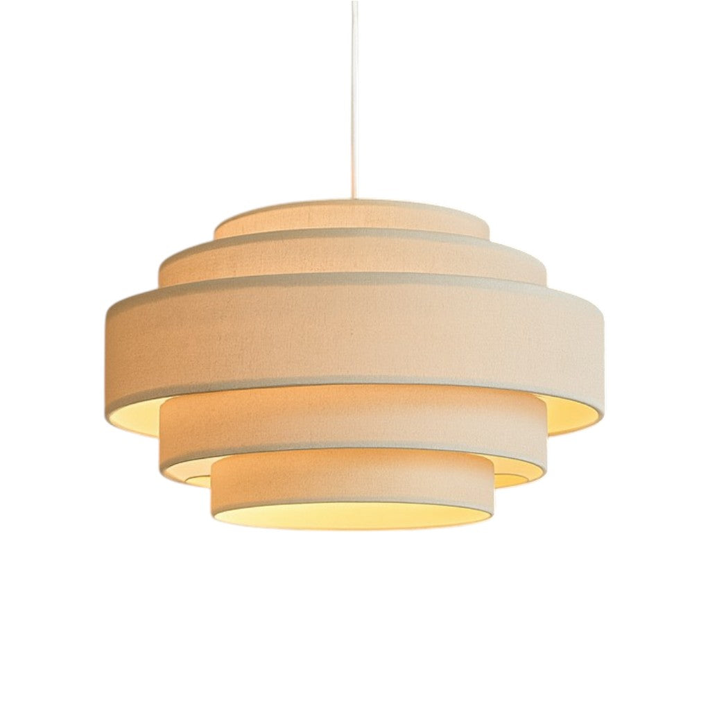 Wabi-Sabi Tiered Fabric Pendant Lamp