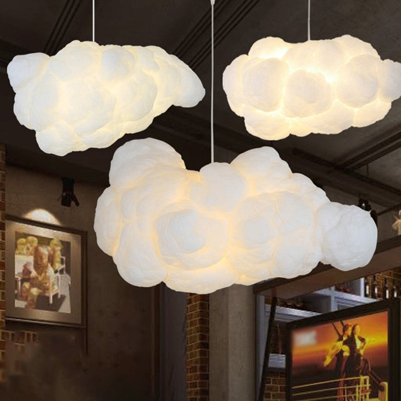 White cloud shaped ceiling pendant light