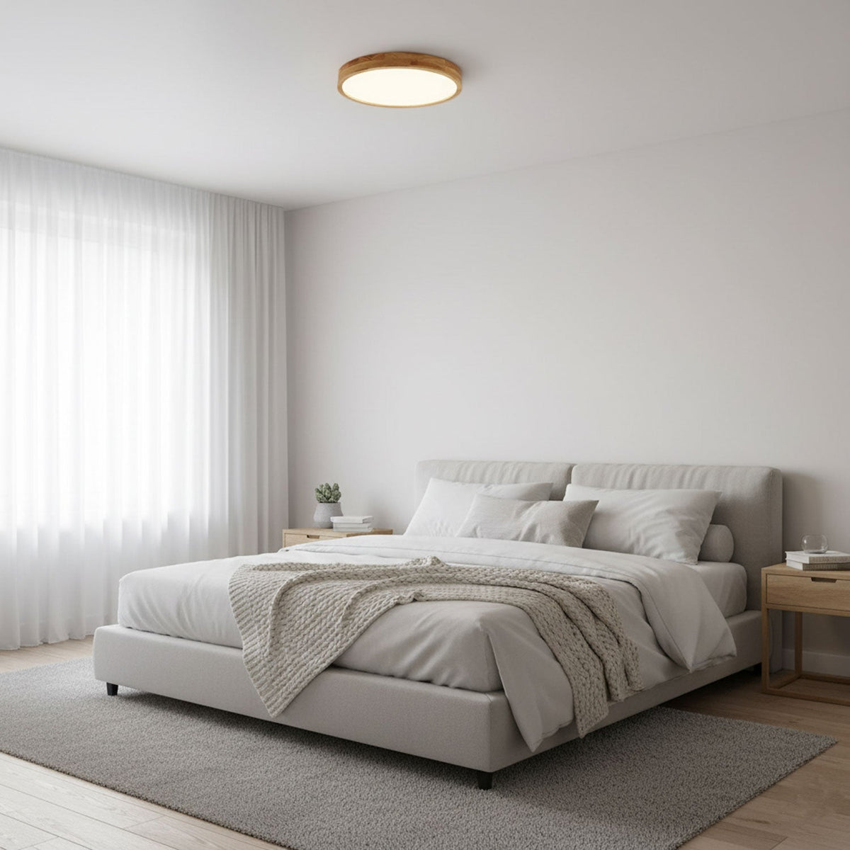 Wooden Geometric LED Ceiling Light