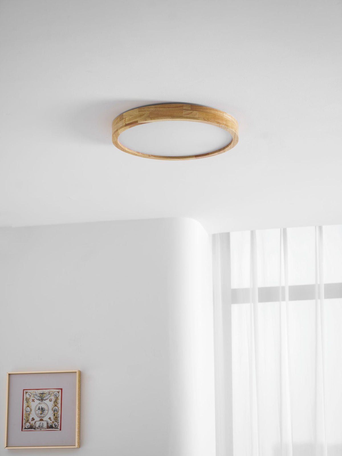 Wooden Geometric LED Ceiling Light