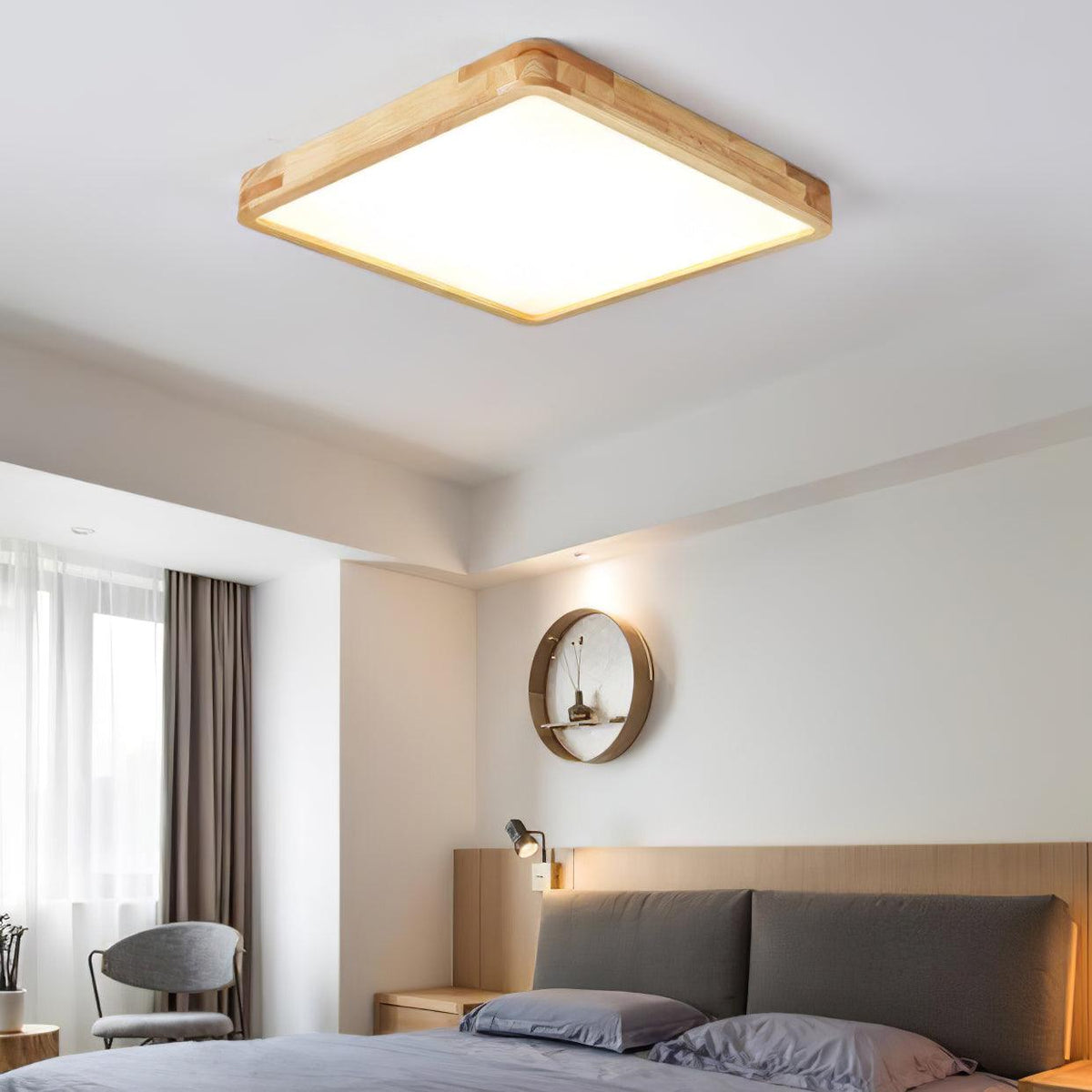 Wooden Geometric LED Ceiling Light