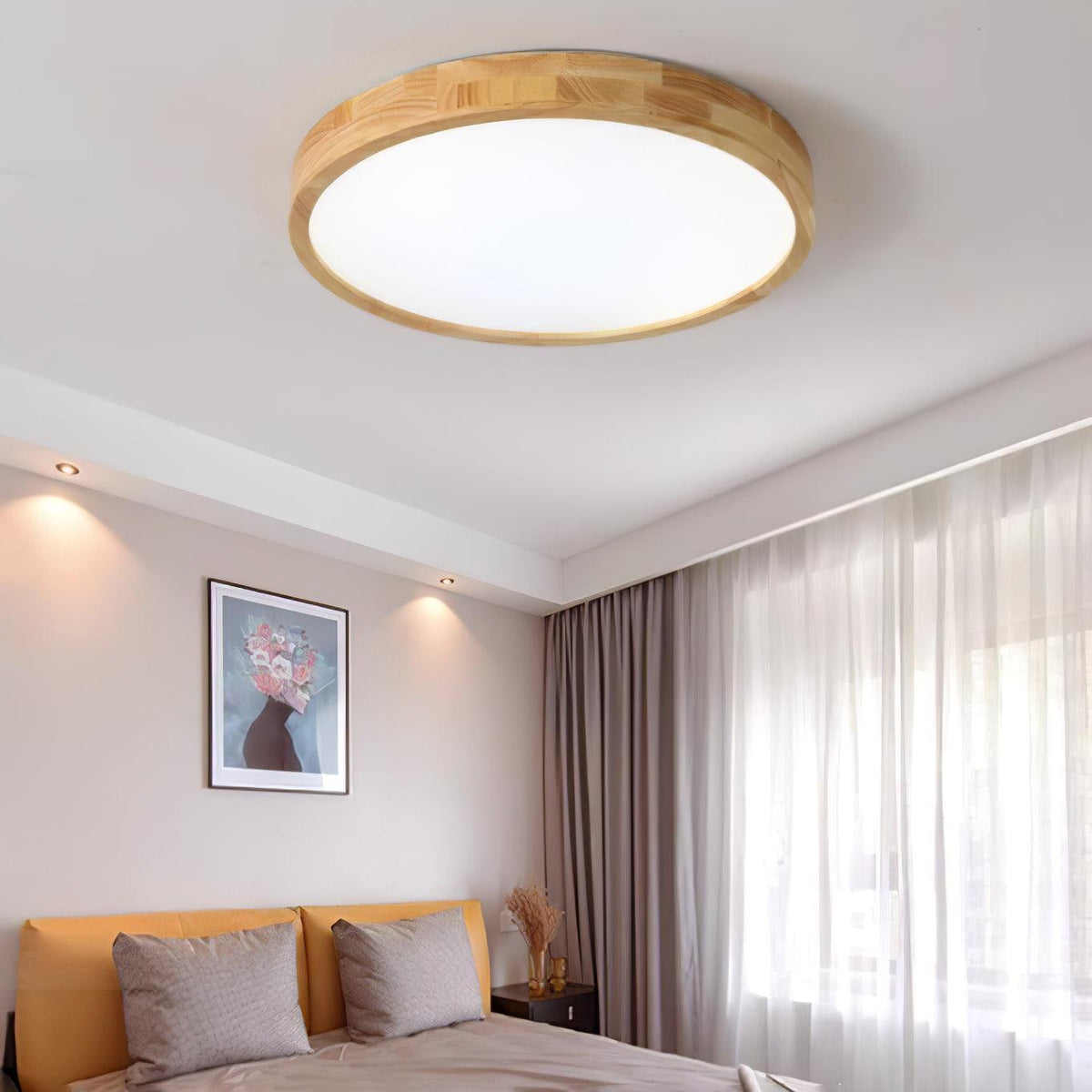 Wooden Geometric LED Ceiling Light