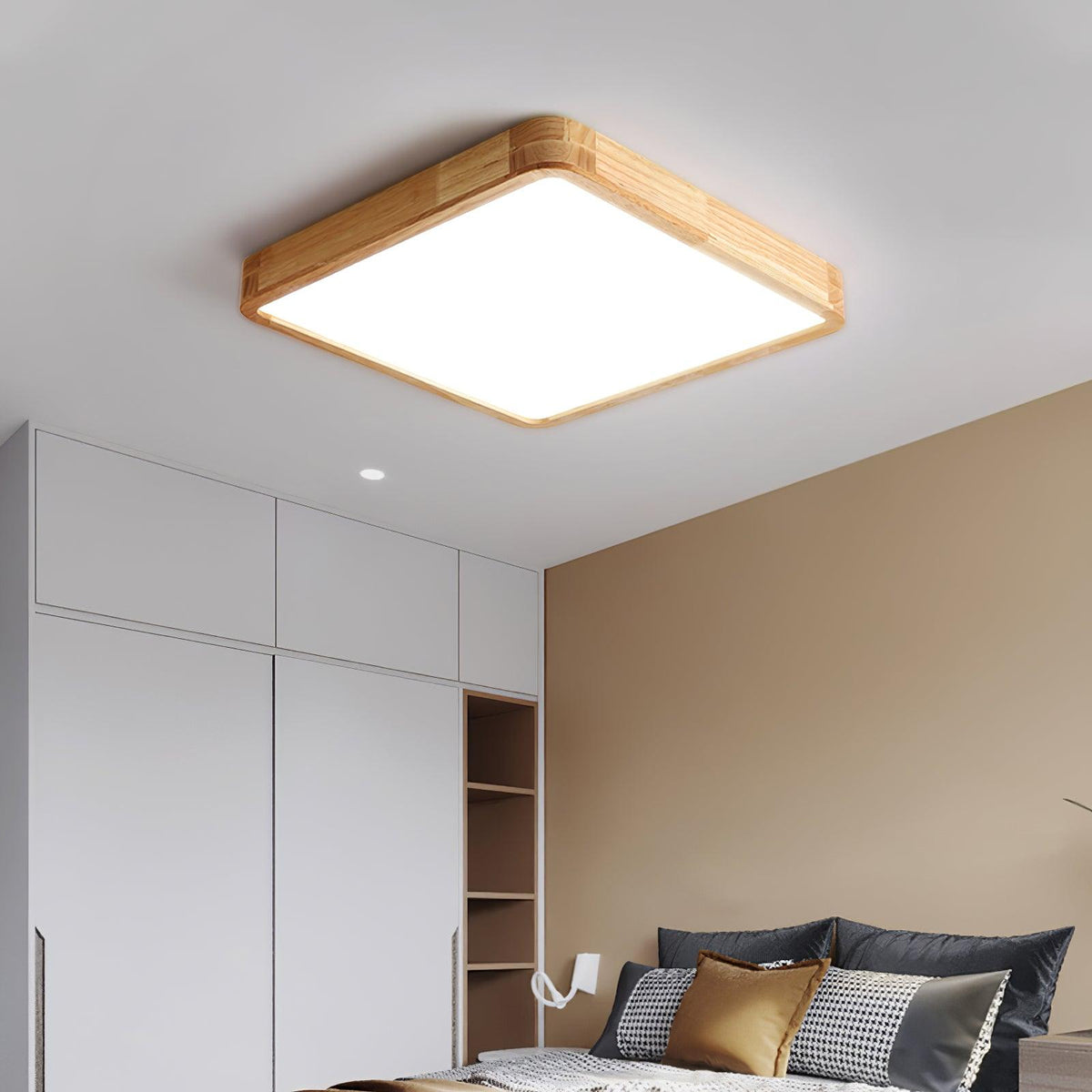 Wooden Geometric LED Ceiling Light
