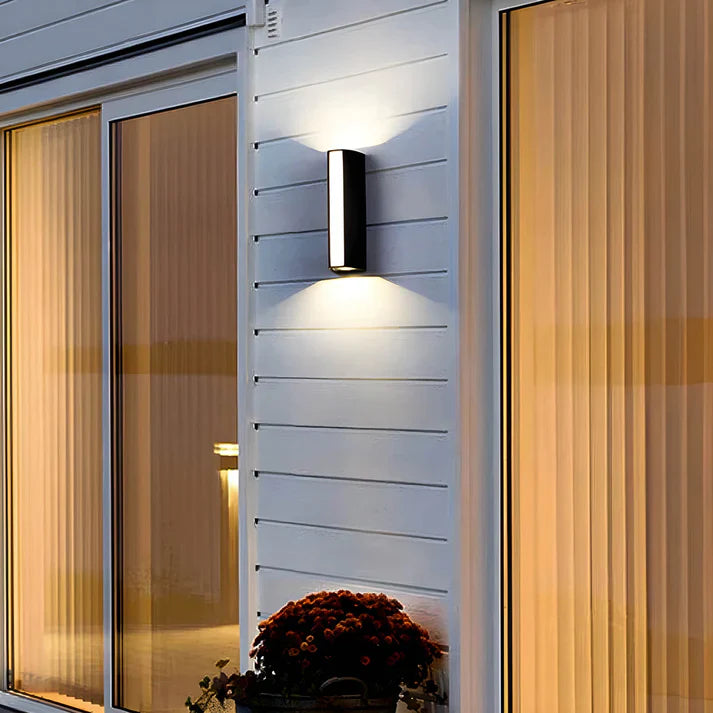 Modern Dual-Beam Outdoor Wall Light for Exterior Pathways