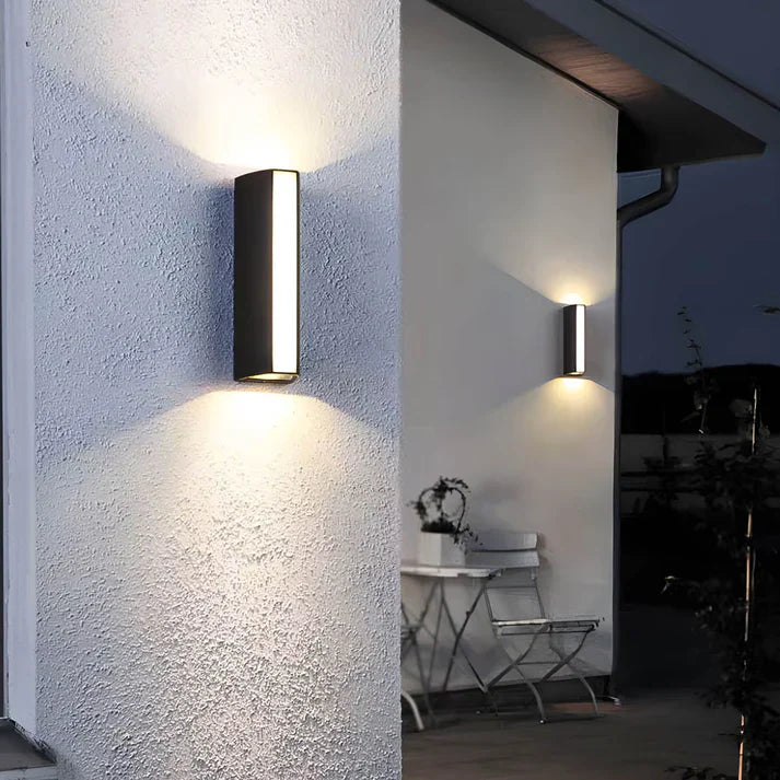Modern Dual-Beam Outdoor Wall Light for Exterior Pathways