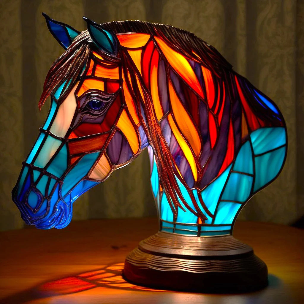 Stained Glass Animal Table Lamp