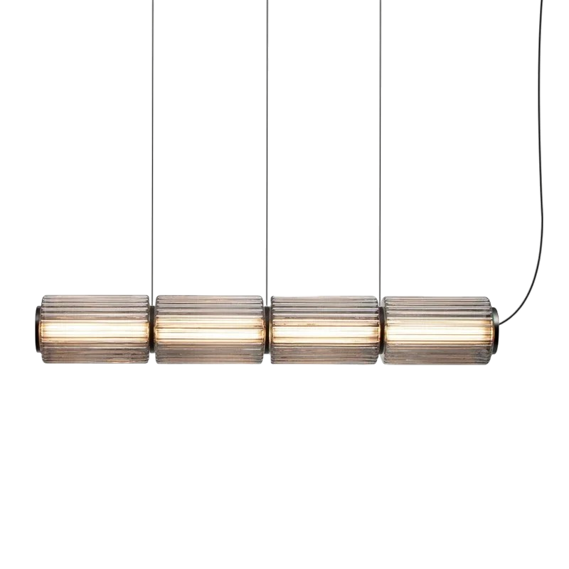 Contemporary Cylinder Glass Pendant Lamp