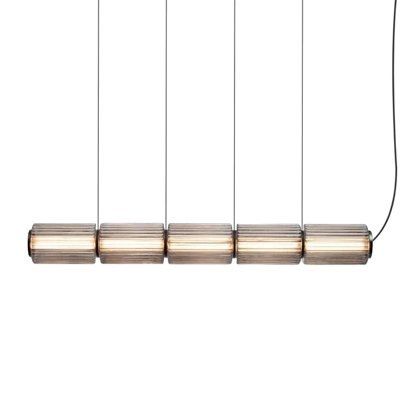 Contemporary Cylinder Glass Pendant Lamp