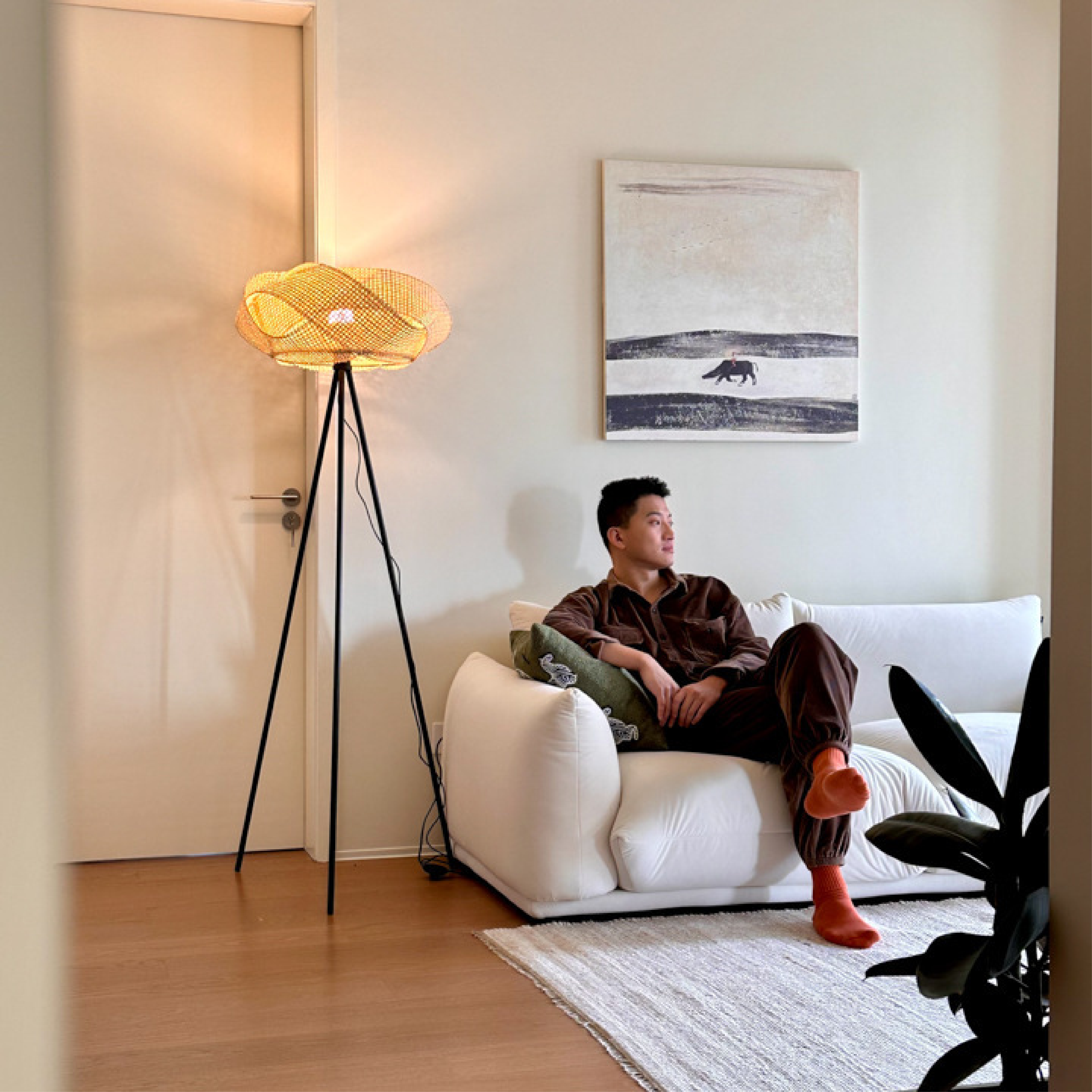 Minimalist Bamboo Floor Lamp