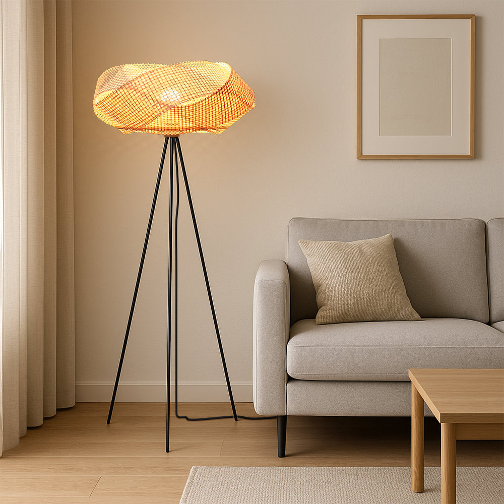 Minimalist Bamboo Floor Lamp