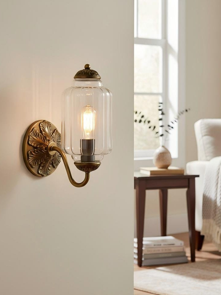 Vintage Milk Glass Wall Sconce Light