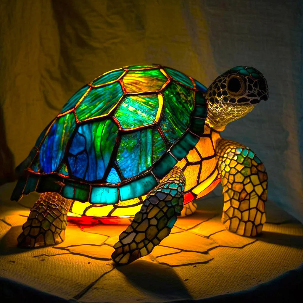 Stained Glass Animal Table Lamp