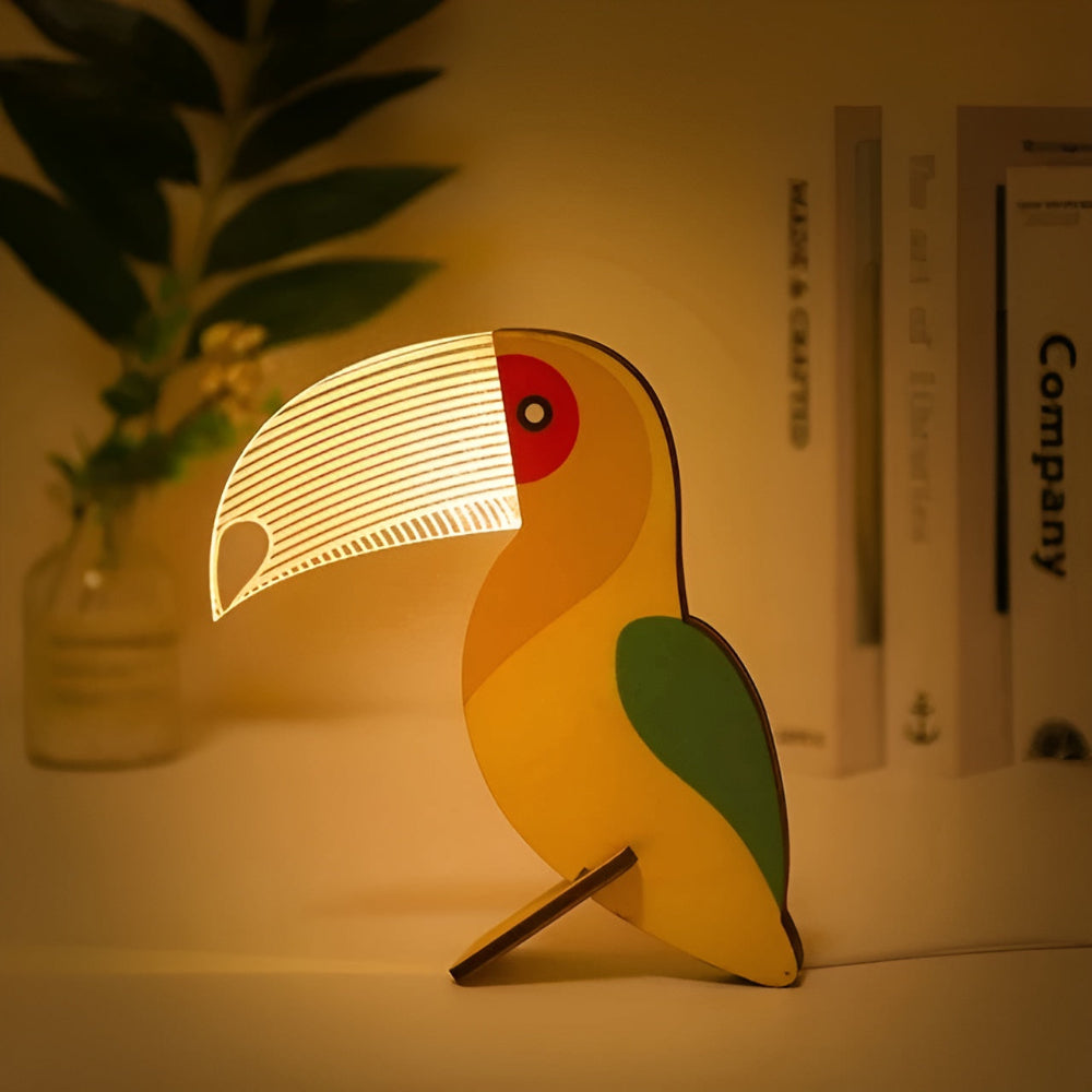 Decorative Wooden Animal Table Lamp