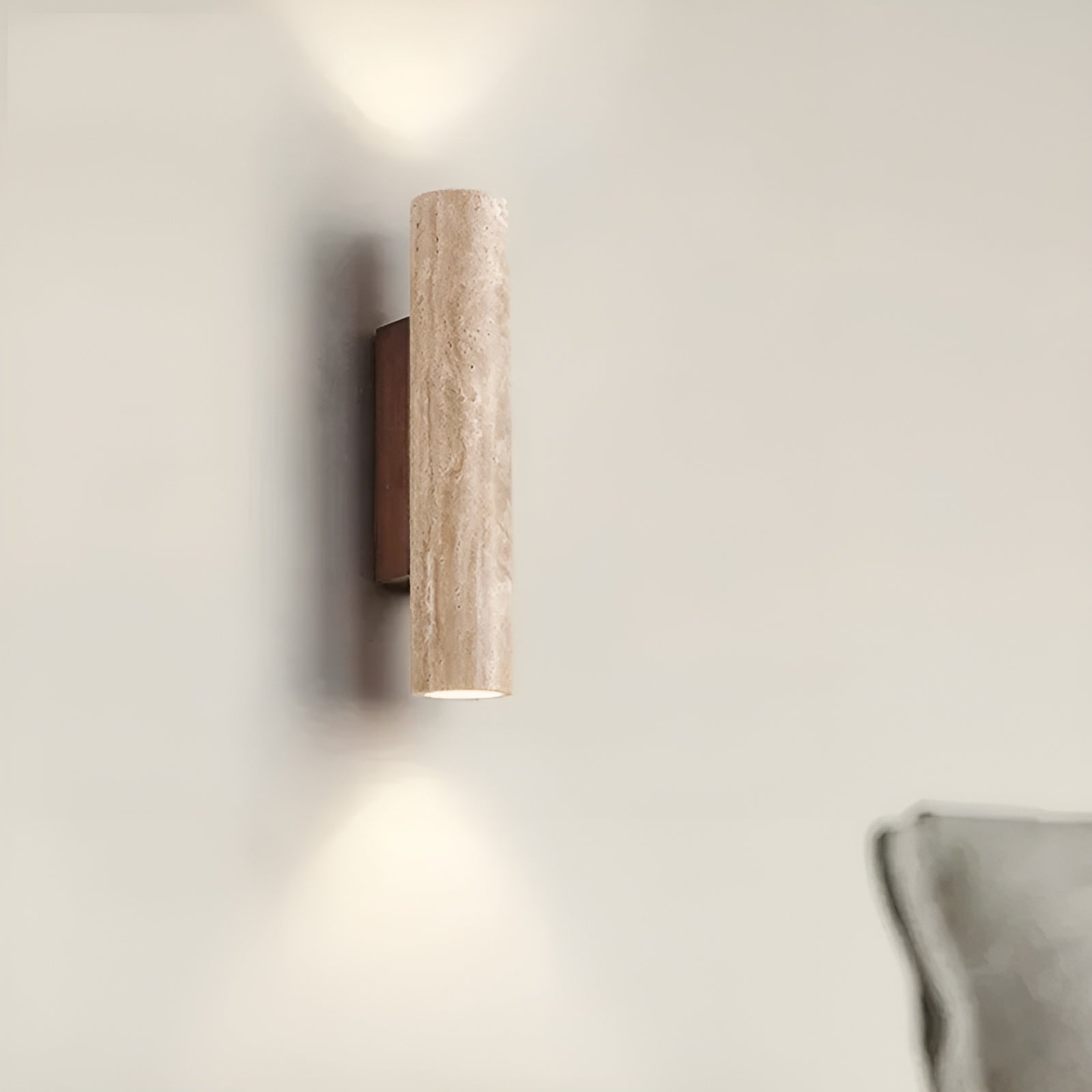 Luxury Travertine Up & Down Wall Sconce