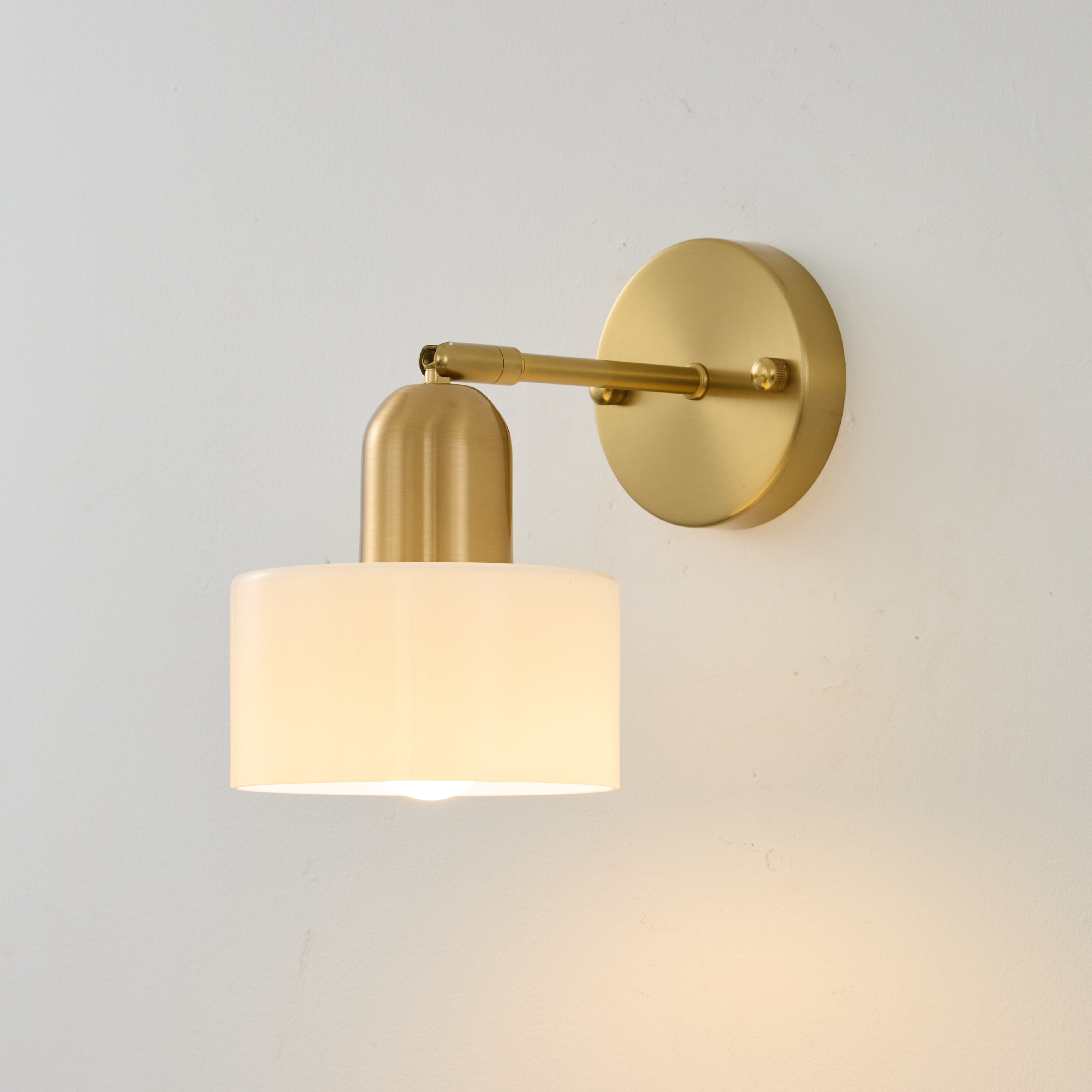 Bauhaus Wall Lamp with Colored Glass