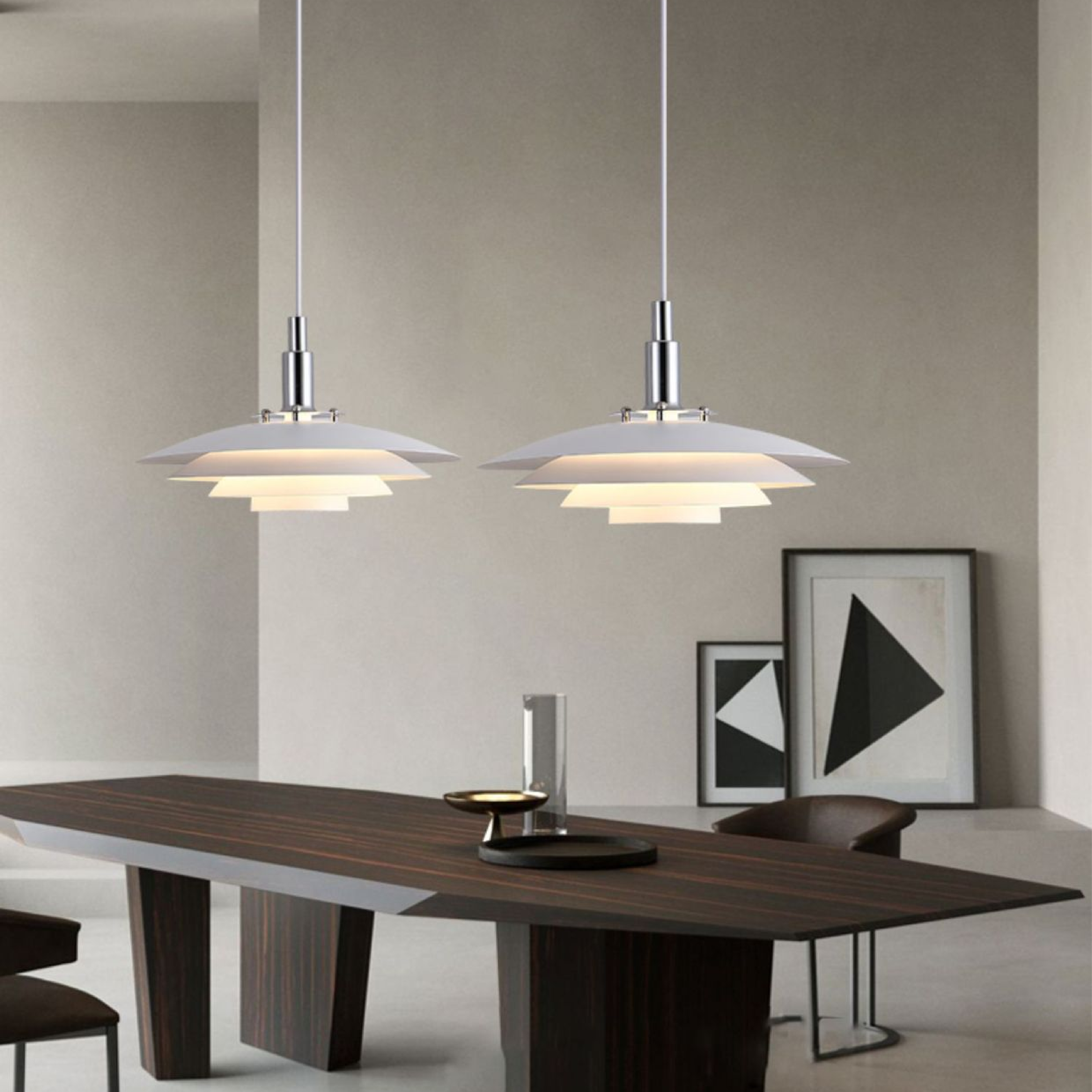 Modern Metal Layered Pendant Light