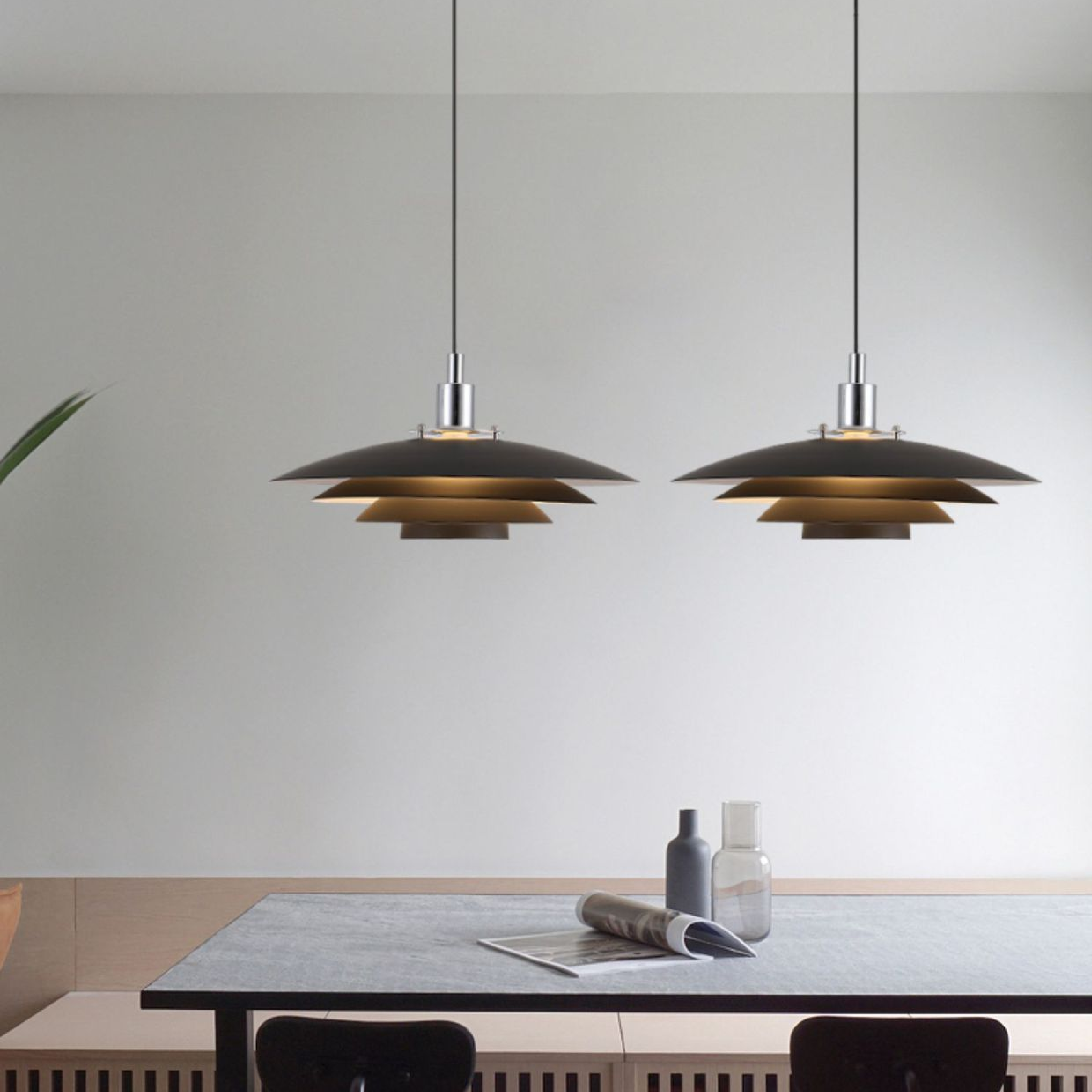 Modern Metal Layered Pendant Light