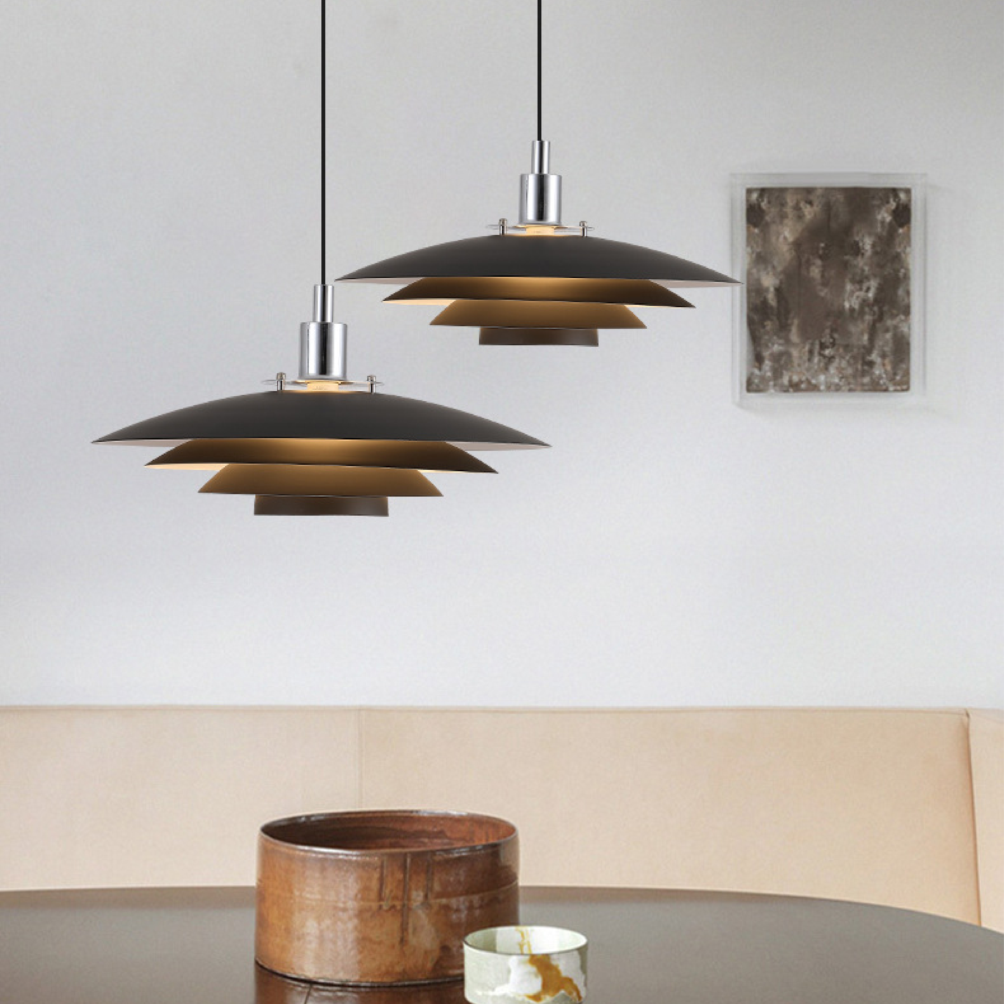 Modern Metal Layered Pendant Light