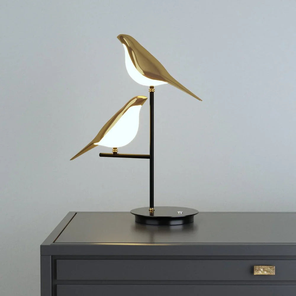 Bird-Shaped Double Table Lamp