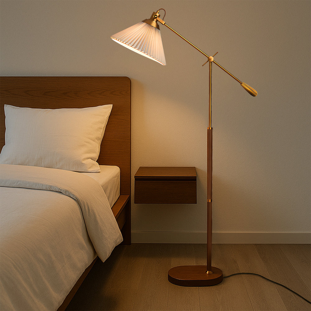 Contemporary Pleated Shade Floor Lamp