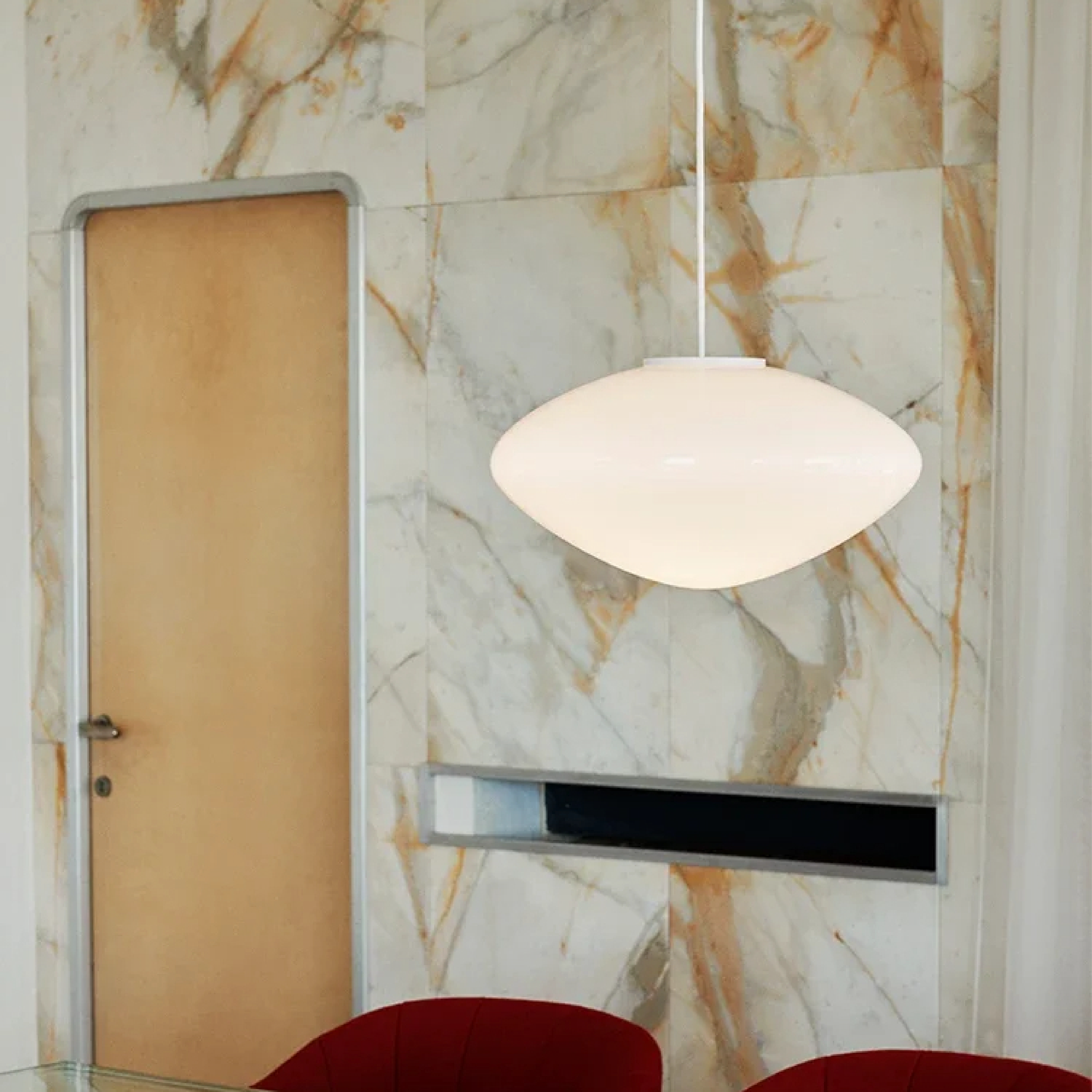 Modern Danish Opal Pendant Light