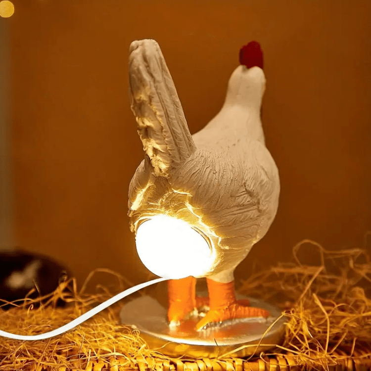 Kipvormige Tafellamp met Geïntegreerd LED Licht en Staande Basis
