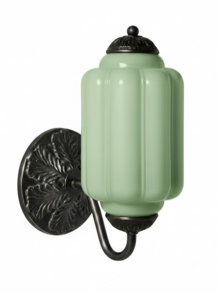 Vintage Milk Glass Wall Sconce Light