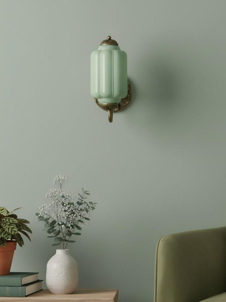 Vintage Milk Glass Wall Sconce Light