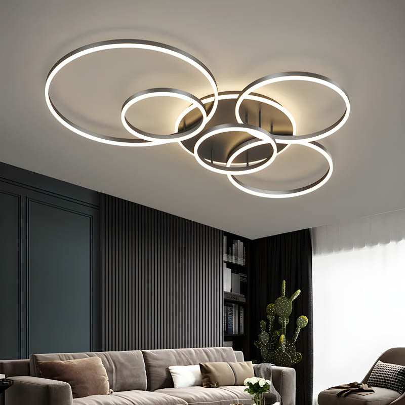 Modern Multi-Ring LED Ceiling Light