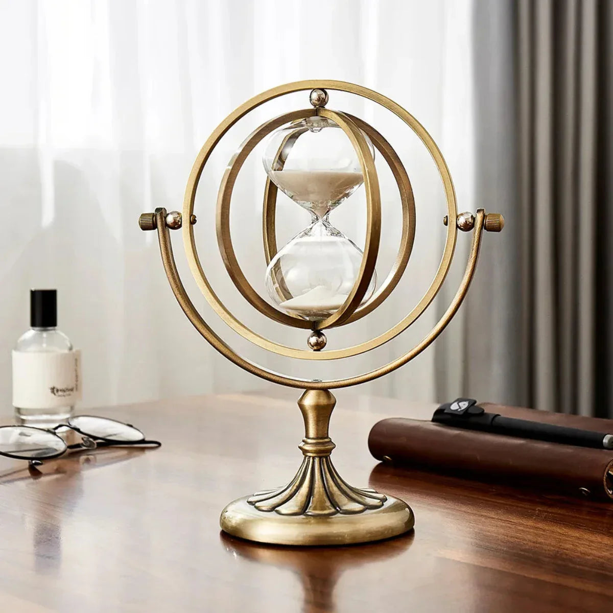 Luxury Hourglass Sand Timer Elegant Metal Frame