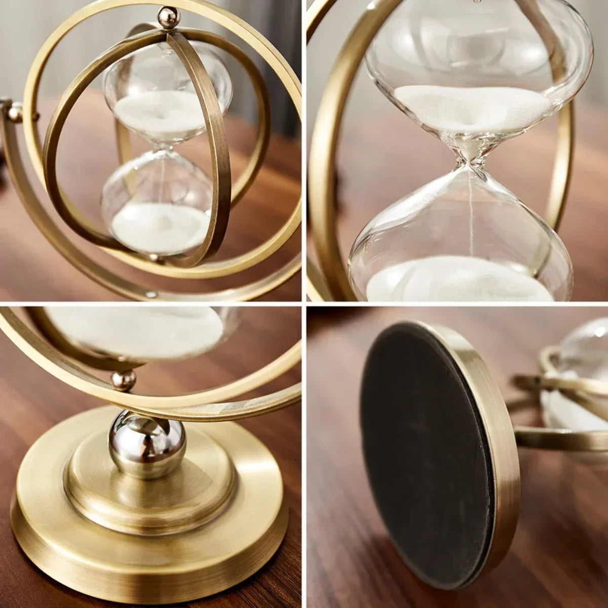 Luxury Hourglass Sand Timer Elegant Metal Frame