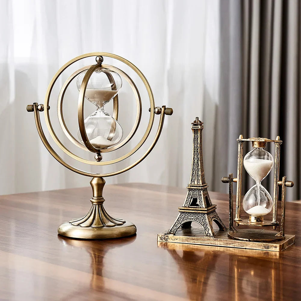 Luxury Hourglass Sand Timer Elegant Metal Frame