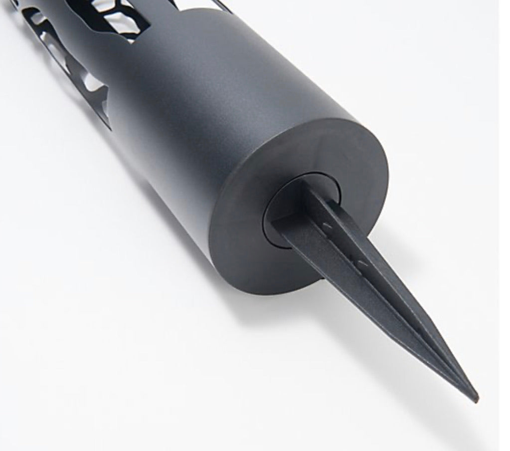 Solar Garden Path Light with Bronze Metal Cylinder Design