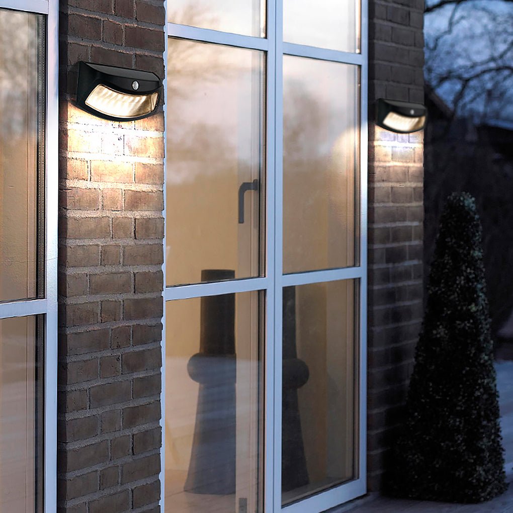 Industriële zwarte led-wandlamp voor verlichting van tuinpaden