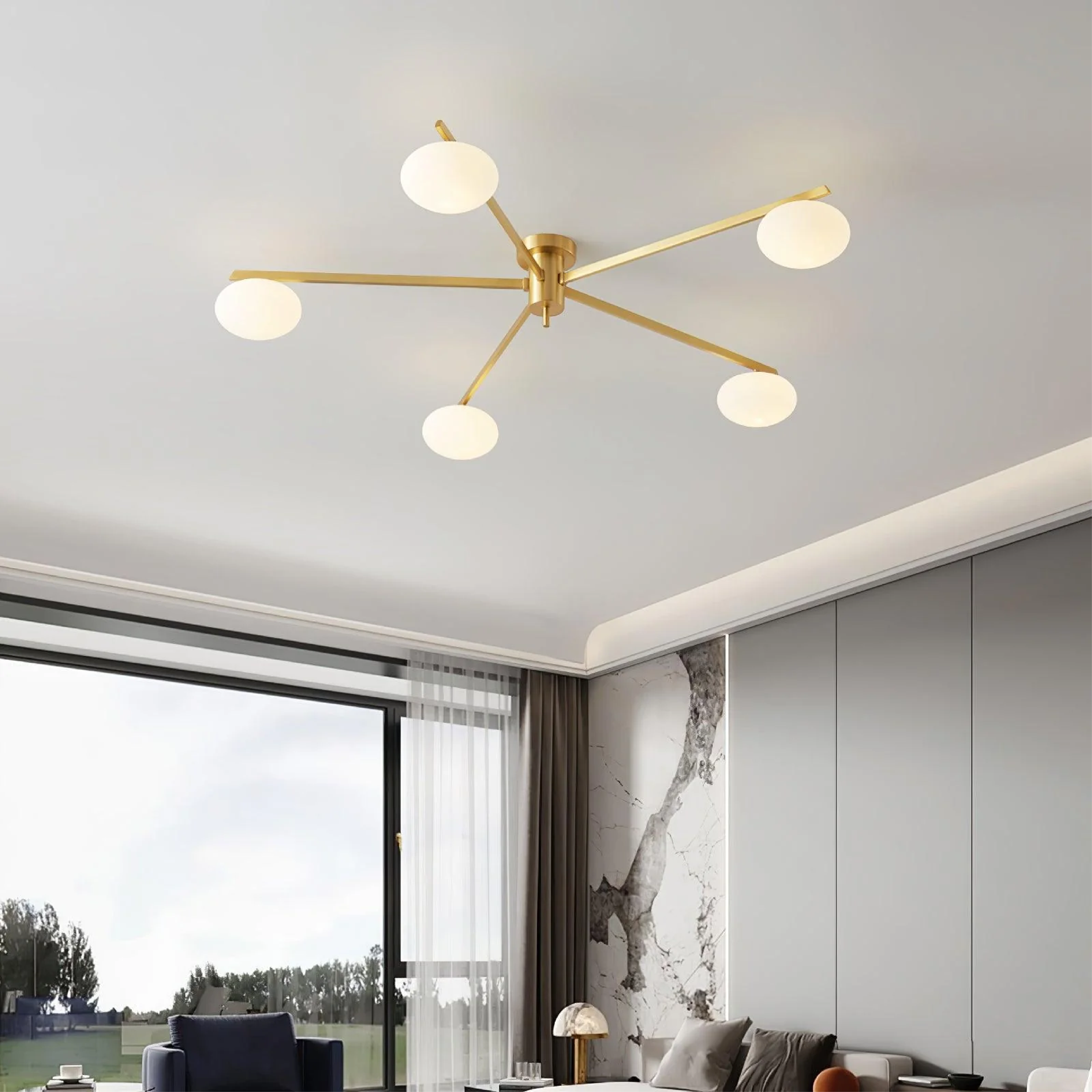 Modern Multi-Arm Ceiling Light