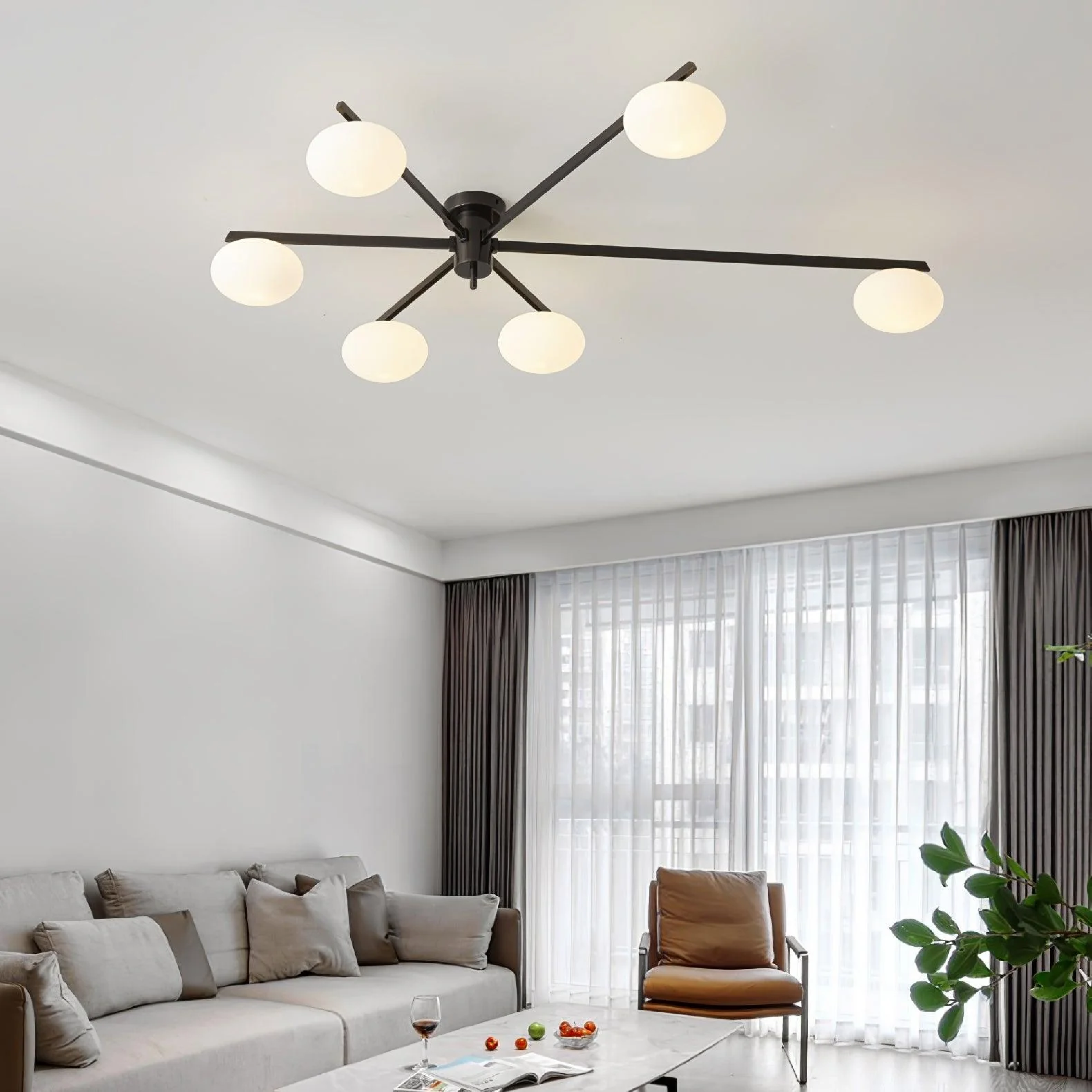 Modern Multi-Arm Ceiling Light